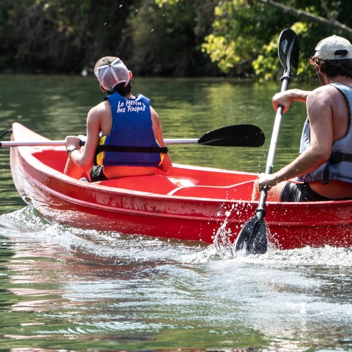 3H de location de canoës 2 places pour 4 personnes