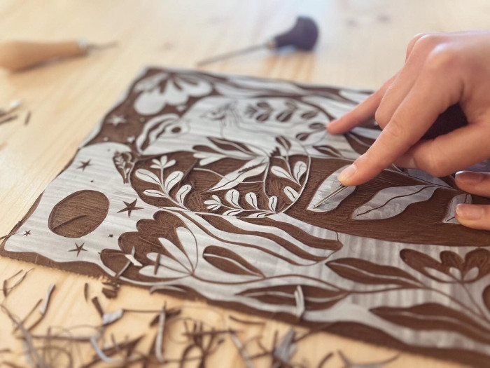 Atelier Linogravure à Mirabel-et-Blacons – 3h - Papier