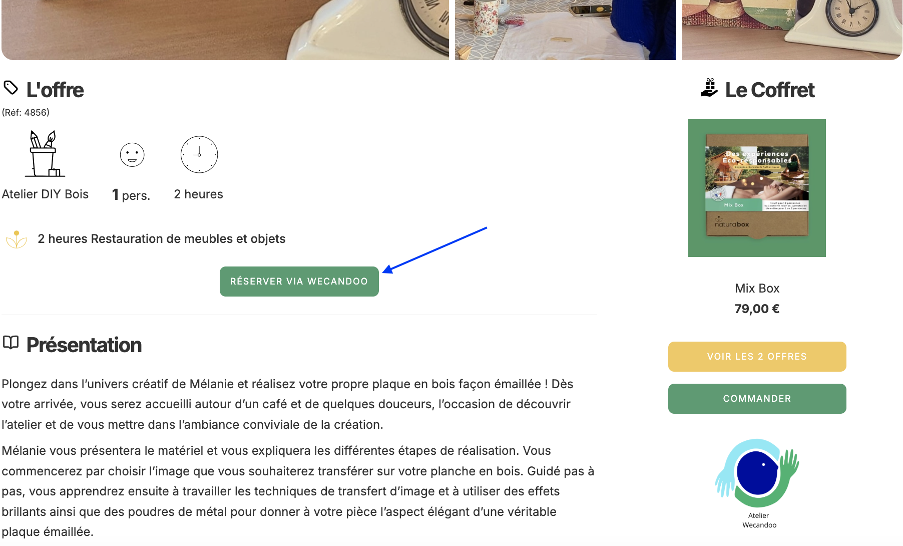 Réservation Wecandoo