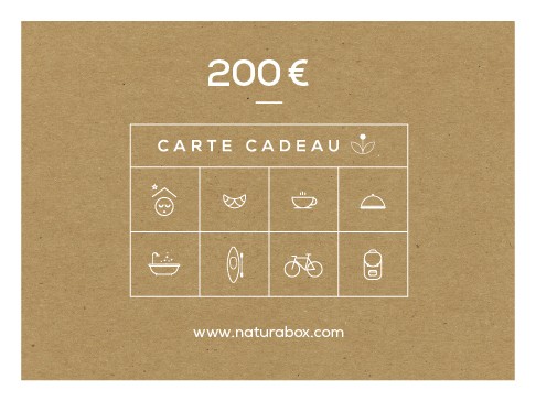 
			                        			Carte cadeau Naturabox 200