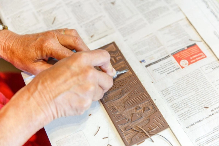 Atelier Papier - Linogravure à Damgan – 3h