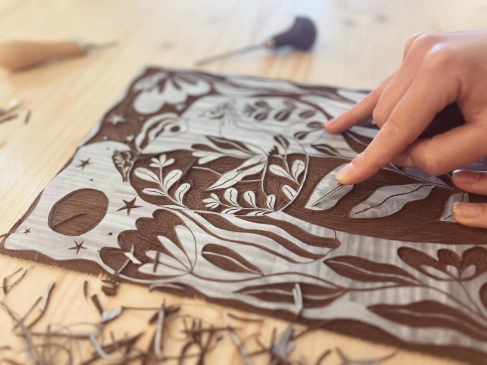 Atelier Papier - Linogravure à Mirabel-et-Blacons – 3h