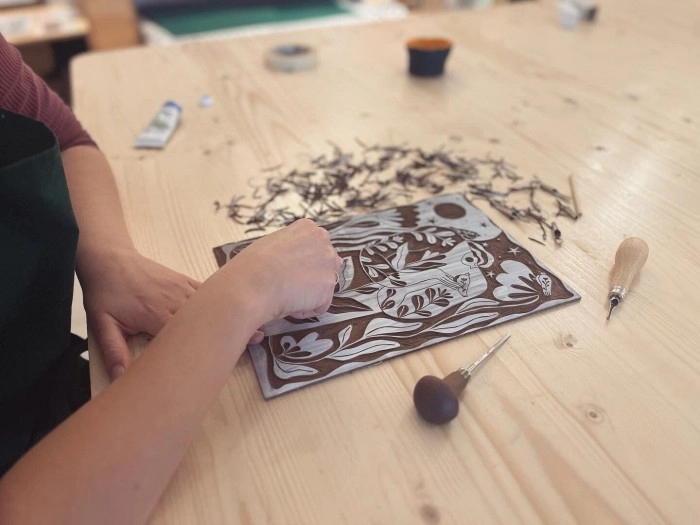 Atelier Papier - Linogravure à Mirabel-et-Blacons – 3h