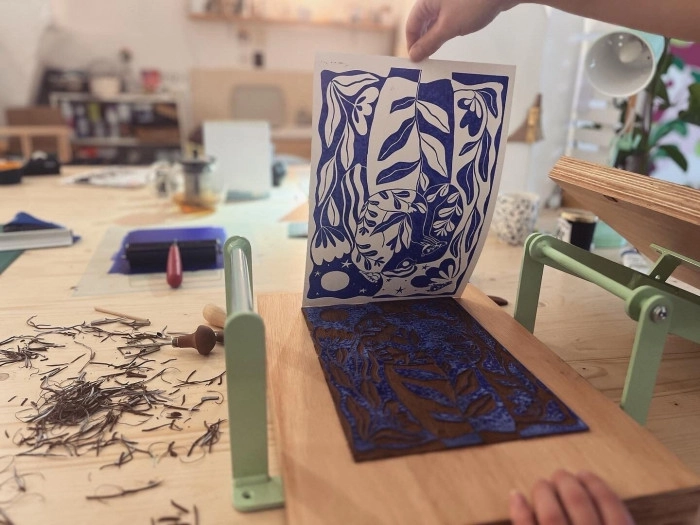 Atelier Papier - Linogravure à Mirabel-et-Blacons – 3h