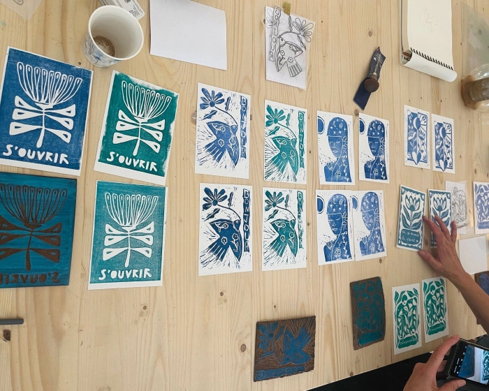 Atelier Papier - Linogravure à Mirabel-et-Blacons – 3h