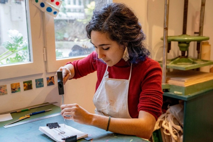Atelier Papier - Linogravure/Reliure à Paris – 4h