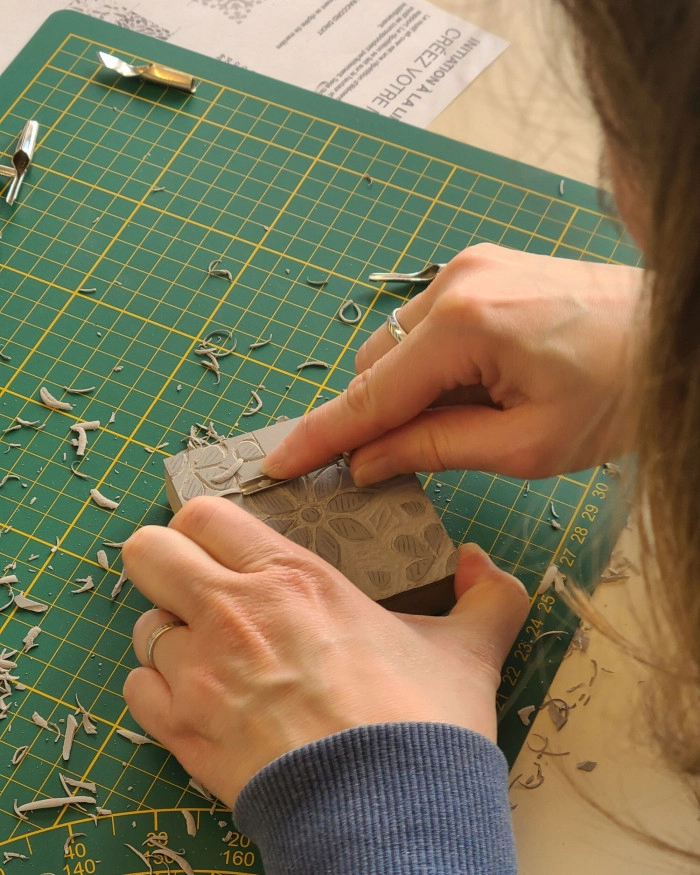 Atelier Papier - Linogravure à Rezé – 2h